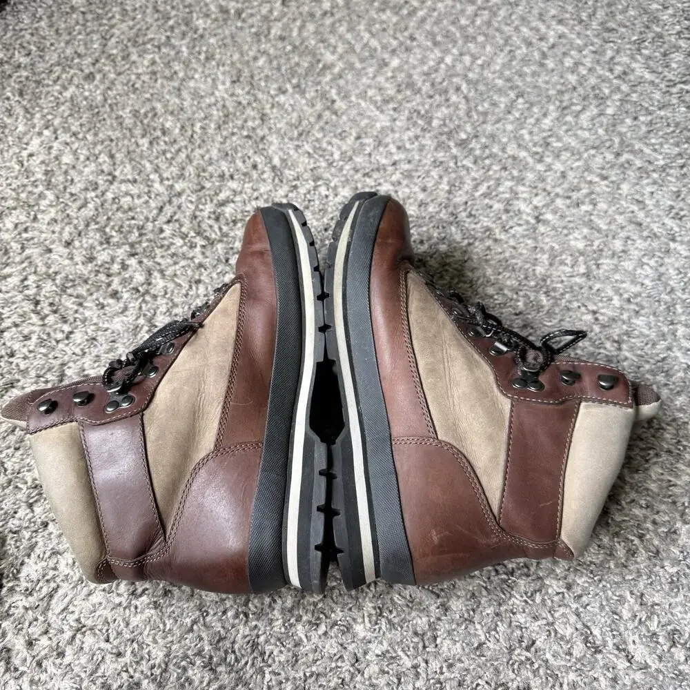 Timberland Euro Hiker Boots Men’s Size 9.5 M Brown Leather Lace Up Hiking
